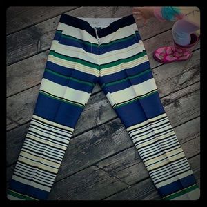 J crew collection striped Cotton pants